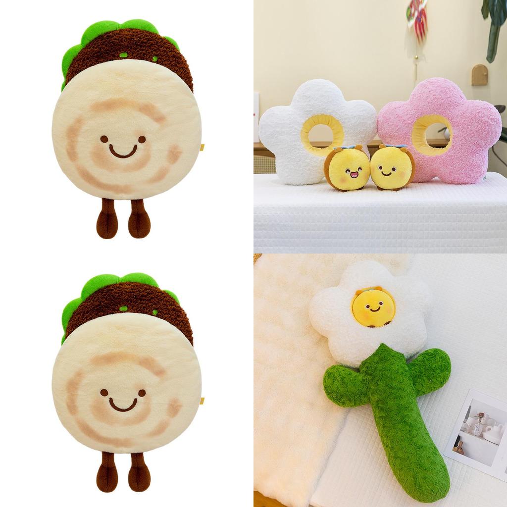 Cute Cartoon Flower Plush Toy Cushion Pillow For Girls And Home Decor