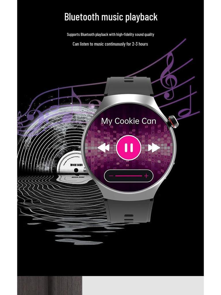 Evergreen Disc Smartwatch: Stylish Bluetooth with Camera, Heart Rate & Running Tracker, Waterproof, Long Battery Life.