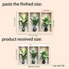 Green Plants Wall Sticker Potted Mural Simulation Painting For Living Room Home Decor Background Wall Art Removable Decals