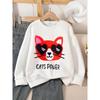 European sizes Kids' Crewneck Sweatshirt - Cats Power Heart Fashion Glasses Cat Face , Sportswear And Casual Wear, Soft And Comfortable