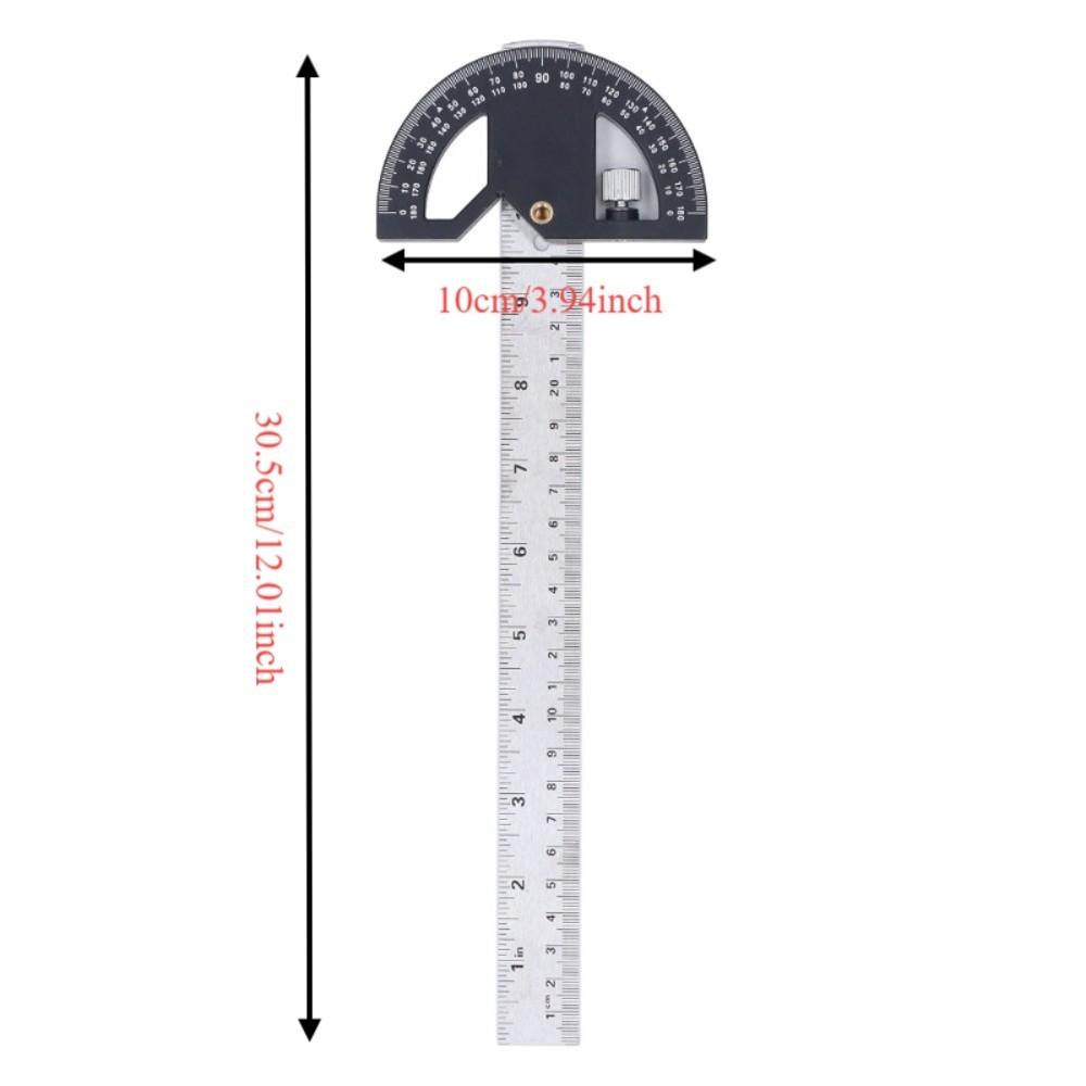 Stainless Steel Angle Protractor 12-Inch Adjustable Protractor Square  Woodworking