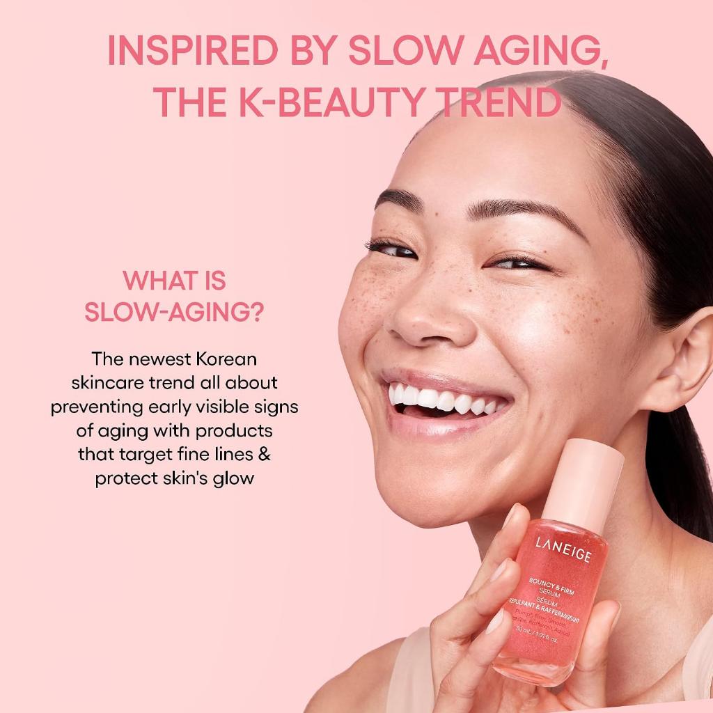 LANEIGE Bouncy & Firm Serum 30ml Peptide Collagen Firming Plumping Hydrating Glow Anti Aging Korean Skincare