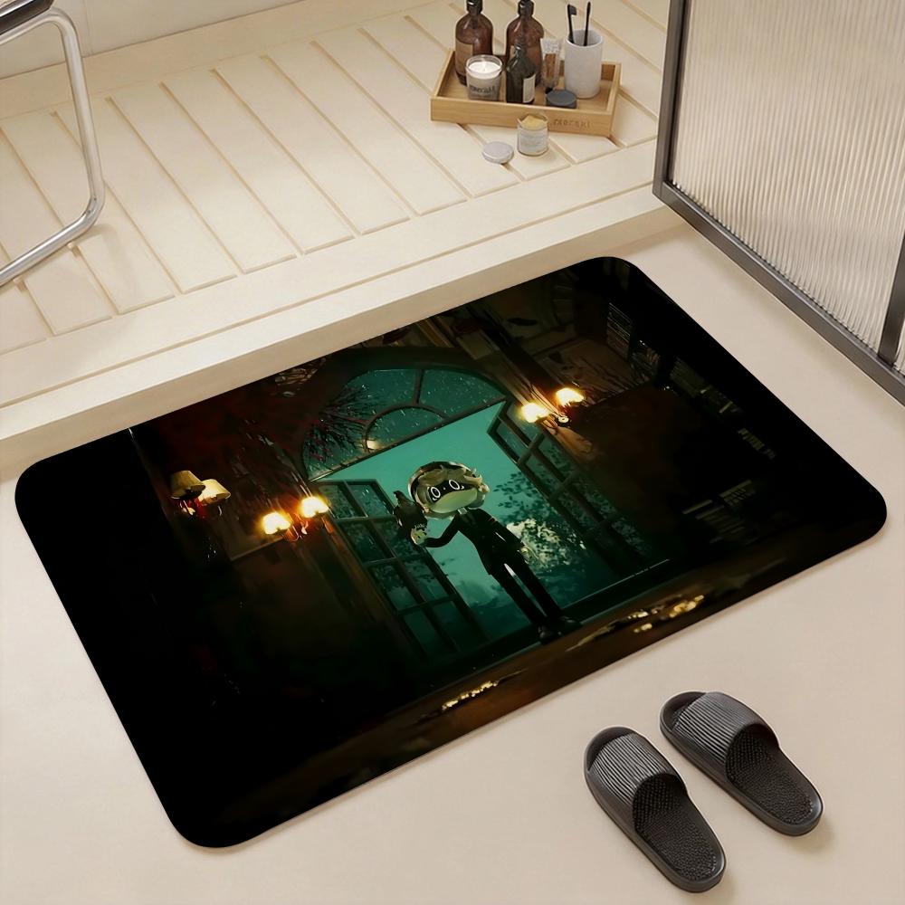 M Murder Drones Floor Mat Eco Flannel Doormat Non Slip Odorless Indoor Floor Rug Soft Short Plush Home Mat
