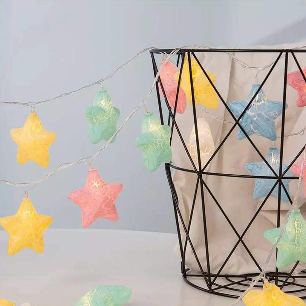 Star Shape LED String Light 20 LED Room Decoration Battery Powered Garland  Birthday Garden Party Children's Room 3 Meters