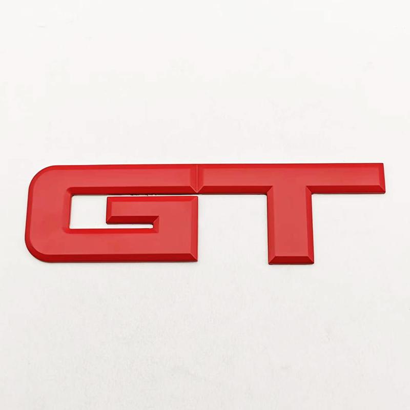 ISPN4 3D Metal Car Styling Logo GT Badge Rear Trunk Sticker Front Grille Emblem Decals For FORD Mustang GT Auto Accessories