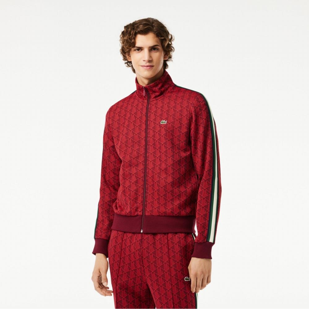 

LACOSTE Мужской спортивный топ с монограммой и высоким воротником на молнии SH1368 53N SWM
