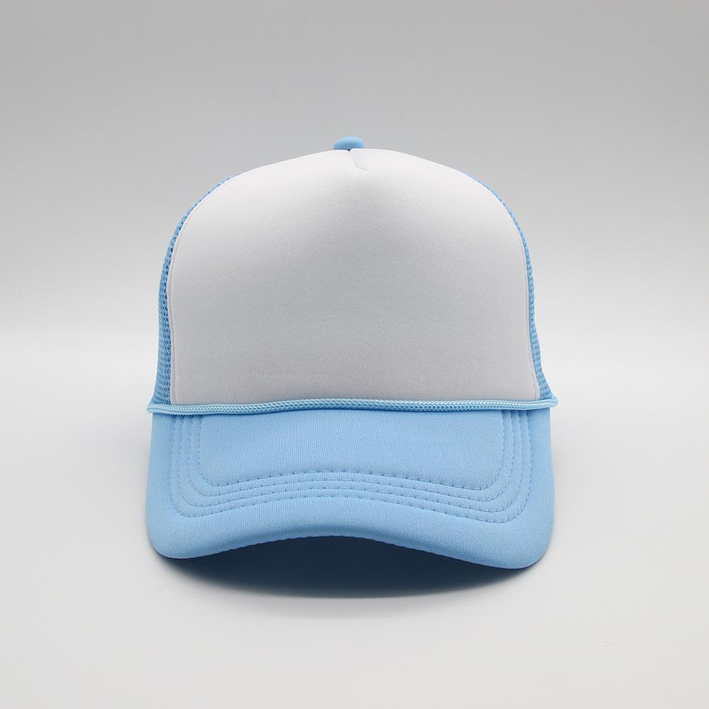 New Trucker Caps Men Women Plain Blank Foam Mesh Baseball Cap With Rope Summer Breathable Outdoor Sport Sun Visor Hats