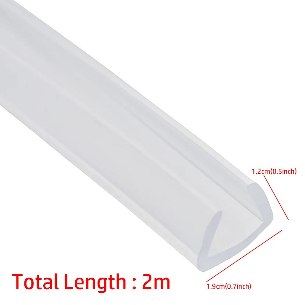 2 Meters New U-Shaped Multiple Size Rubber Edge Guard Strip Shower Door Sealing Tape Glass Protector Trim Edge Banding Tape