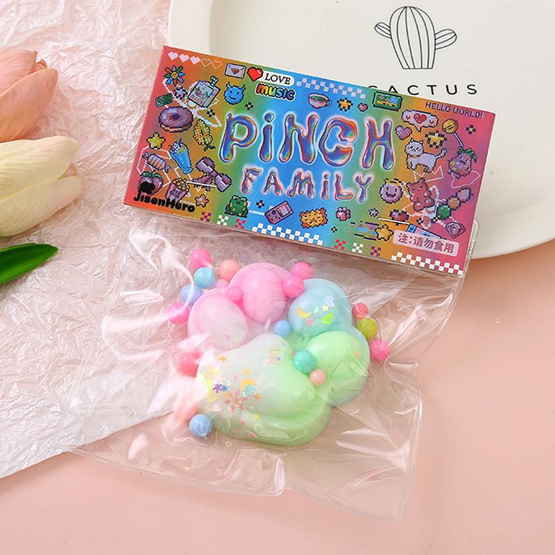 Dekompresní hračky s kočičí tlapkou, kawaii kreslené antistresové hračky na odbourání stresu