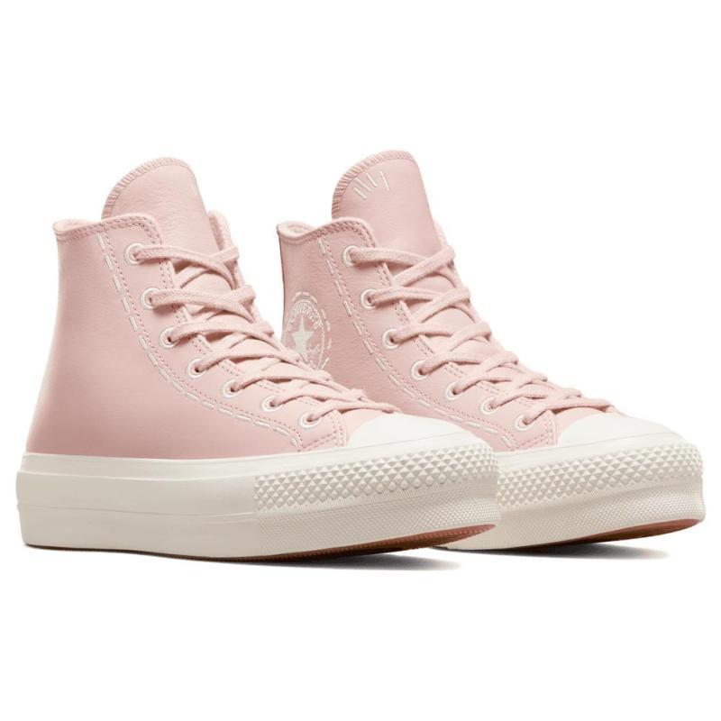 Converse All Star Lift Comfortable & Versatile Simple Top Cowhide High Top Canvas Shoes Women's Pink