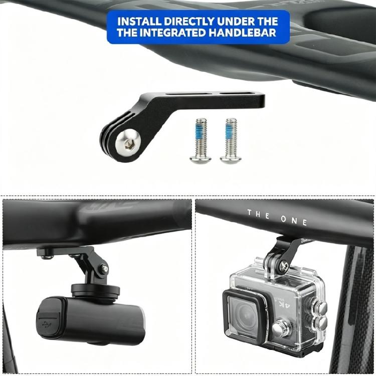 Forward Extension Camera Mount for Integrated Road Bike Bar, Action Camera Holder for Front Ride Video Use Daily