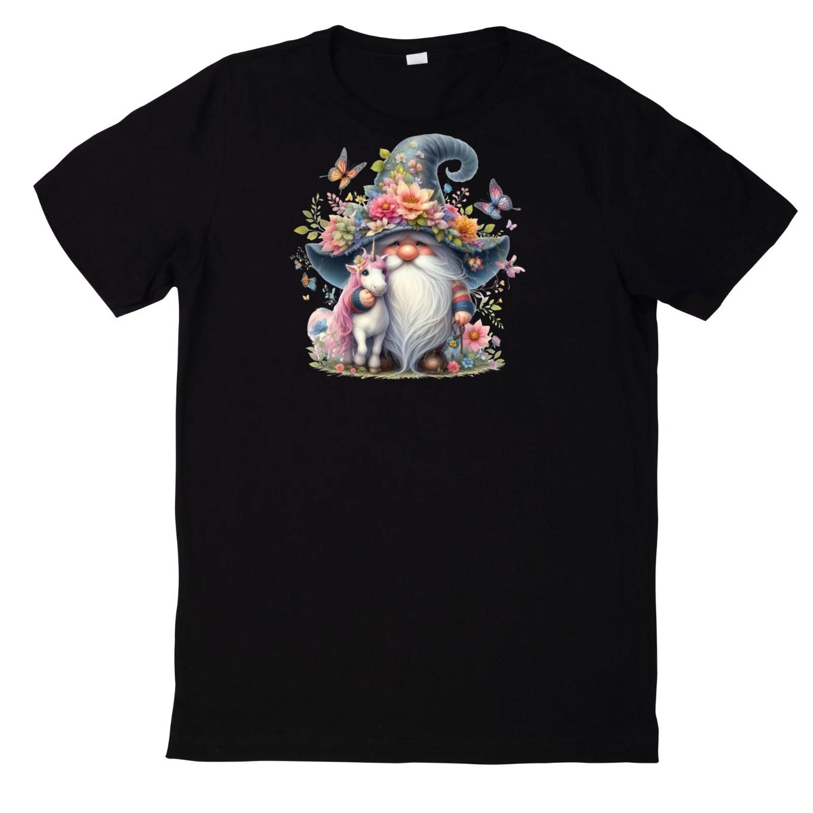T-Shirt Lustiges Zwerg und Tier Motiv Baumwolle XXL