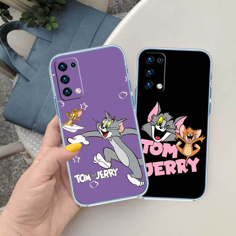 Cute Tom and Jerry Phone Case for Motorola Edge 20 30 S30 40 50 Fusion Lite Plus Pro Ultra Neo One Action Zoom Hyper Power Macro Vision