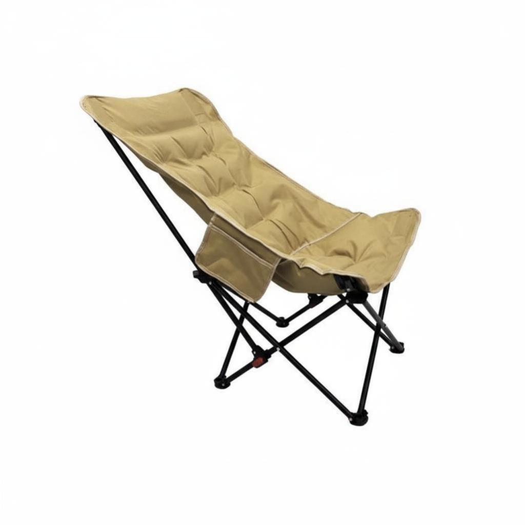 Padded Highspine Moon Chair Foldable Highspine Camp Chair Lightweight Stable Base For Outdoor Lovers