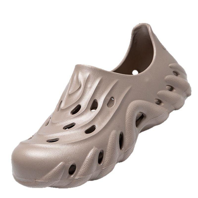 Hole Shoes Water Ripple Men's EVA Sandals Summer Wear Casual Creek Non-slip Beach Cool Slippers Men