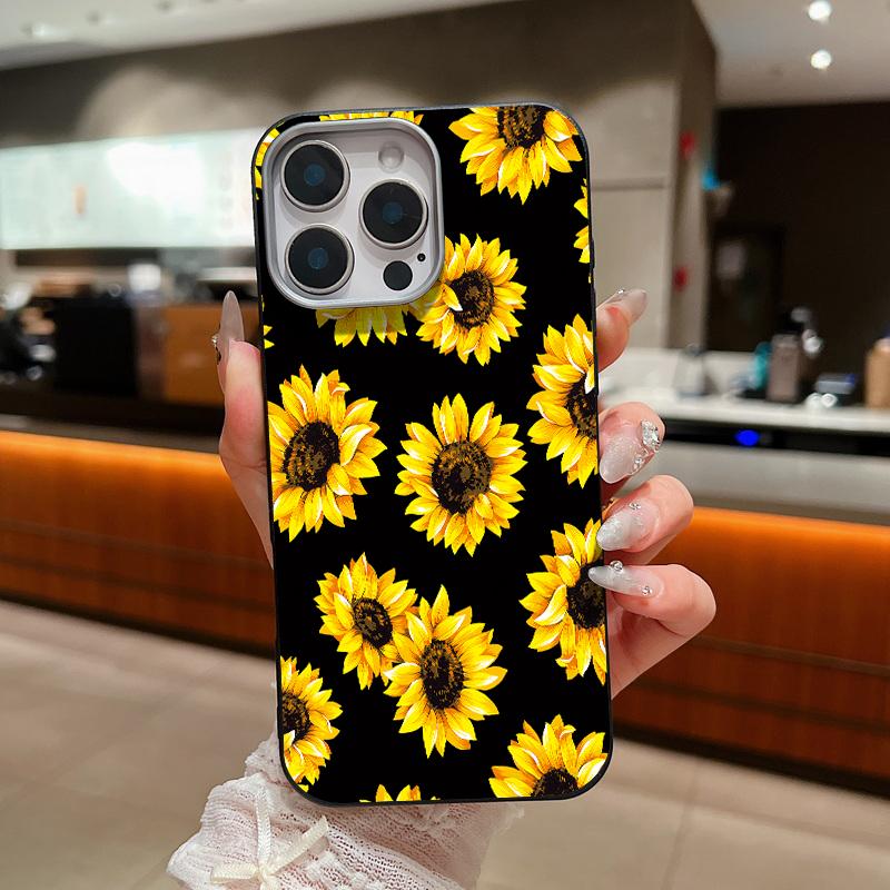 Ink Flower Design Leather Texture TPU Phone Case For iPhone 17 16 Pro Max 15 14 13 Pro Max 11 Anti Scratch Soft Silicone Cover