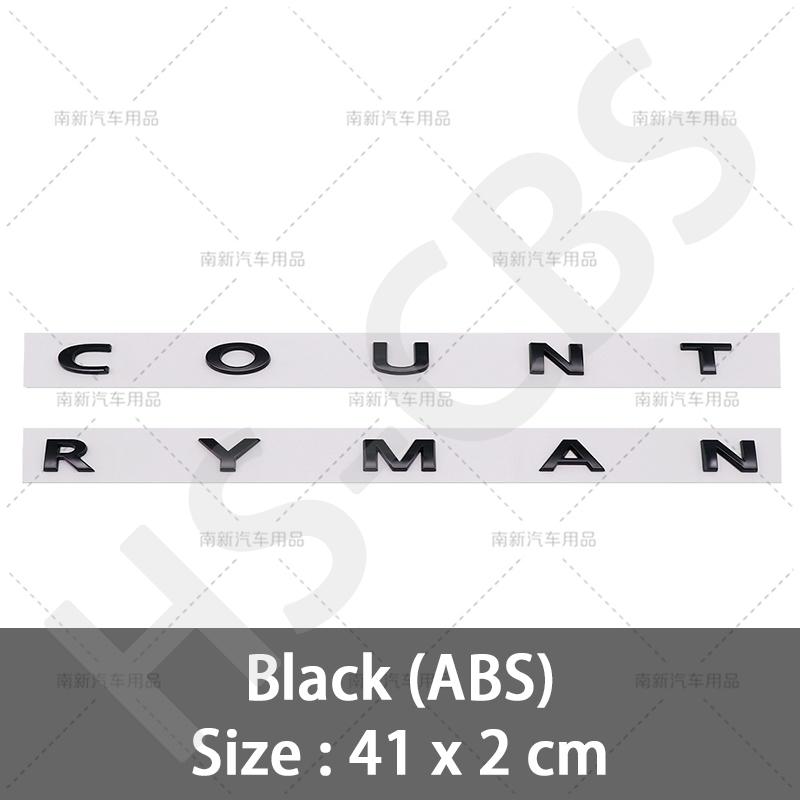 ABS Carbon Fiber Pattern Clubman Logo Countryman Letters Emblem Sticker Car Trunk Badge For F54 F55 F56 R55 R56 R60 F60 R52 R50