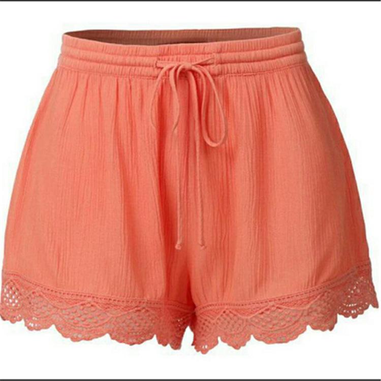 2025 Women's Summer Lace Solid Color Shorts