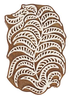 IBA Indianbeautifulart Textile Printing Block Leaf Hand Carved Wooden Stamp Wood Block Printing Textile Stamps For Fabric  Pottery Blocks,3