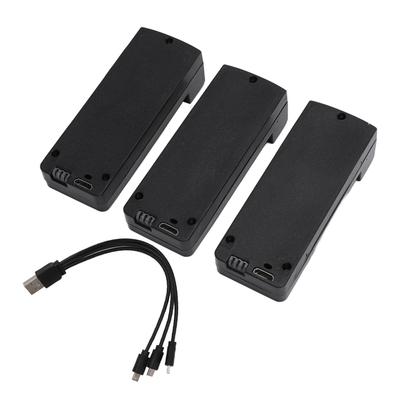3-teilige Lithiumbatterie für RC Quadcopter 1800 mAh 3,7 V Kleines Licht Tragbares Robustes ABS-Gehäuse RC Drone