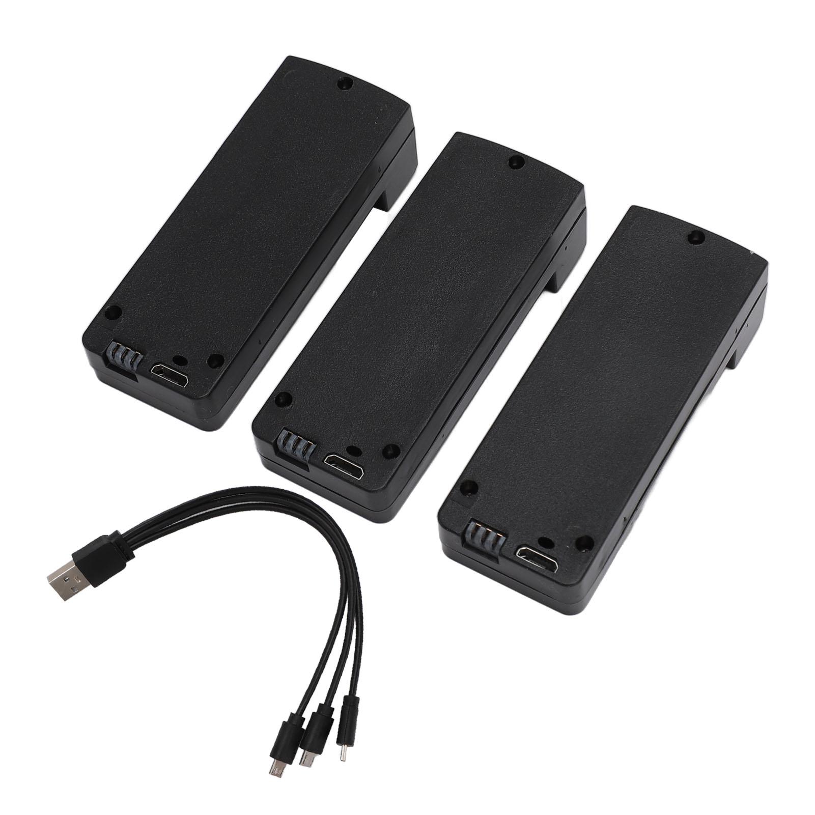 

3 шт. літієвої батареї для квадрокоптера на радіоуправлінні 1800 мАг 3,7 В маленького легкого портативного міцного дрона з корпусом з АБС