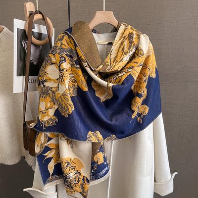Winter Warm Cashmere Scarf for Women Luxury Pashmina Blanket Thick Shawl Wrap Neckerchief Fashion Bufanda Echarpe Poncho