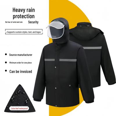 Unisex Reflecterende Regenjas en Broek Set voor Elektrische Fietsen – Bescherming tegen Zware Regen