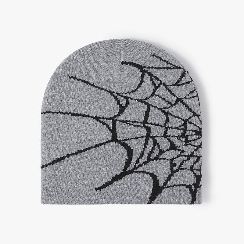 Trendy Spider Web Design Knit Hat Perfect For Winter Season