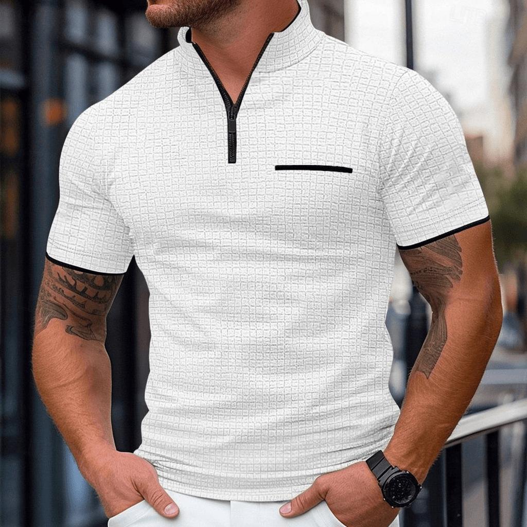New Arrivals: Men s Summer Polo Shirt with Zipped Pockets – Casual Men s T-Shirt S