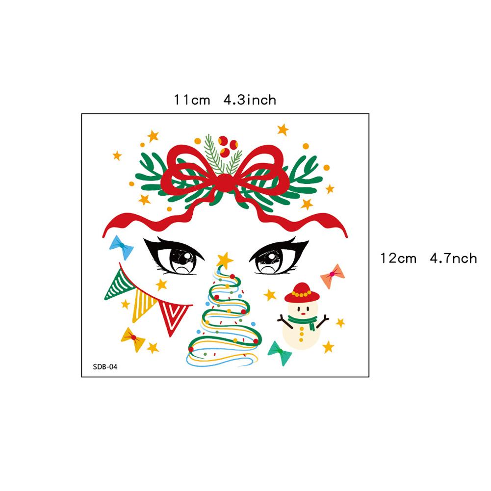 8Pcs/set Christmas Elk Tattoo Stickers Temporary Waterproof Tattoo Stickers For Face Body Tattoo Kids Christmas Party Props