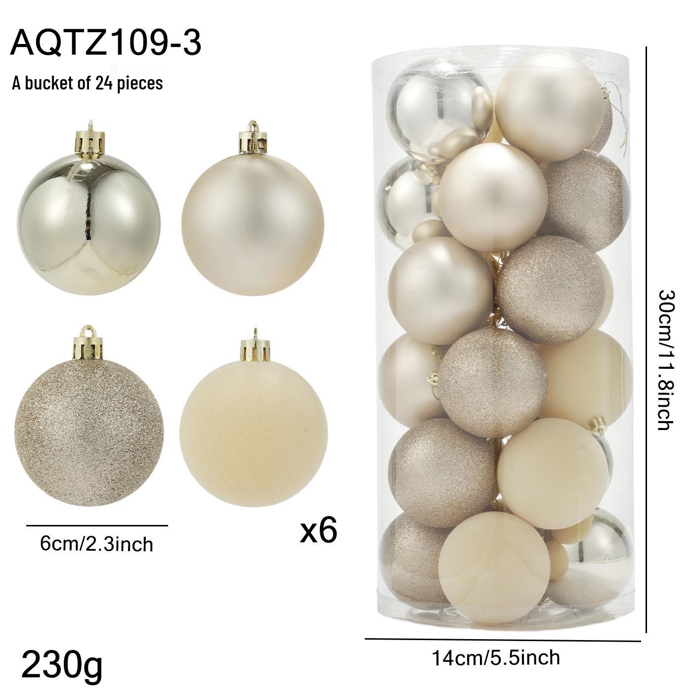 

Cross Christmas Tree Ornaments: 24-Pack of 6CM/8CM Hanging Balls for Holiday Decoration.