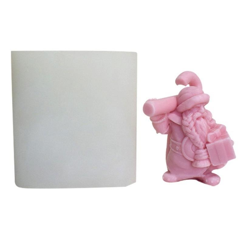 

Santa Clause Candle Silicone Mold Multipurpose Silicone Mould for Making Candle Soap Holiday Decoration Epoxy Resin 1