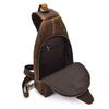 Men'S Leather Breast Bag Retro Crazy Horse Leather Messenger Bag First Layer Cowhide Travel Bag Cowhide Shoulder Bag Summer