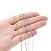 2Meters Stainless Steel Chain Gold Color Lip Shape Link Chains for DIY Necklace Bracelet Anklet Jewelry Making Accessories