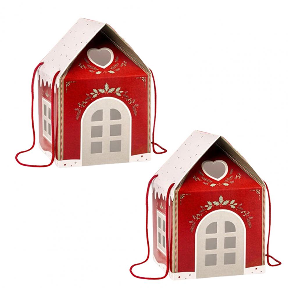 Christmas Wonderland Cottage Gift Box Reusable Holiday House-Themed Packaging Decorative Keepsake Box Winter Home Decoration