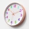 Fashion 12 Inch Digital Wall Clock Mute Colorful Numbers Quartz Clock Plastic Wall Hung Clock Living Room