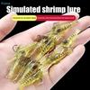 20pcs Soft Silicone Simulation Shrimp Lure With Hook Artificial Baits Fishing Fishing Accessory Set