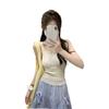 Sommer Koreanischer Stil Schlanke Passform Kontrastfarbe Zweiteiliges Design Camisole - Reines Baumwoll-Westen-Top