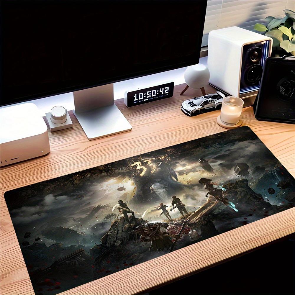1pc Large Gaming Mouse Pad, UV Reactive Non-Slip Desk Mat, Washable PolyesterLight and Shadow: Expedition 33Computer Pad with Vibrant Game M