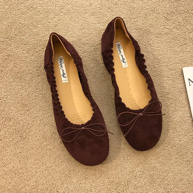 Fashion Footwear Shallow Ladies Flats Slip On Shoes Soft Casual Female Butterfly-Knot Fashion Round Toe Women Ballet Flats Shoes lady