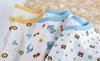 Baby Thick Belly Warmer Top and Bottoms Front Long Bear 90cm Pajamas, Set, Opening, Spring/Autumn/Winter, Sleeves, Boys' All-Over Print, Gift, Print,