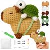 Kit Croșetat Capibara Cu Rucsac Broscuță Croșetat DIY Meșteșug