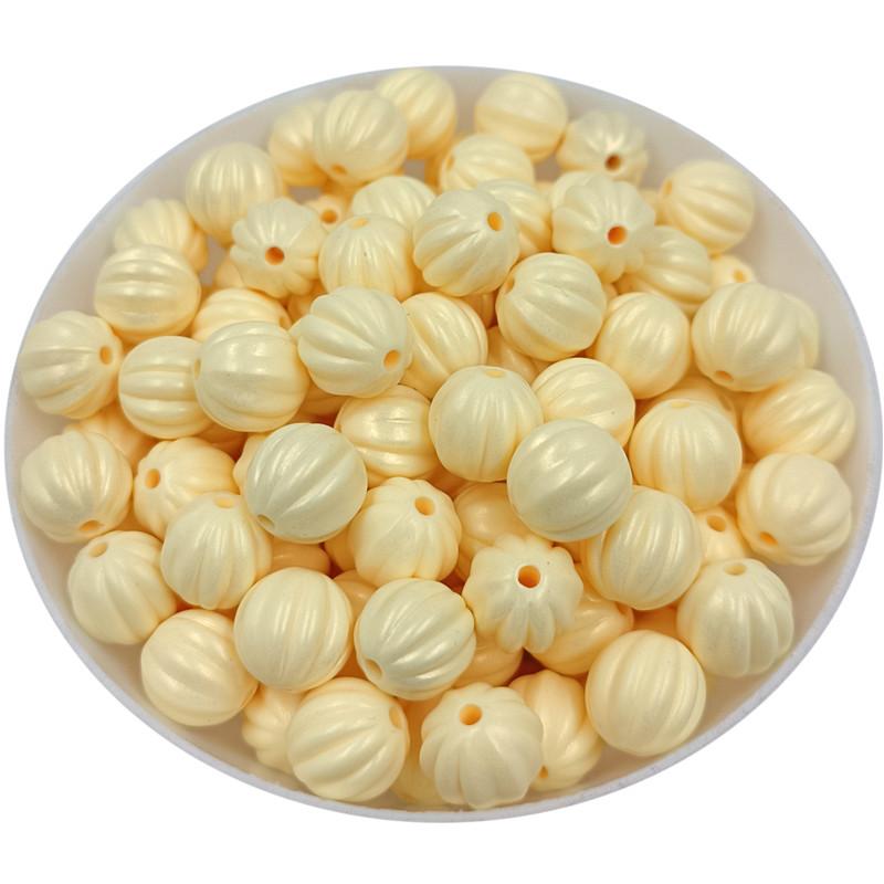 

10 шт. 11 мм перламутровые акриловые бусины в форме арбуза для изготовления браслетов ручной работы, однотонные бусины, бусины своими руками жёлтый