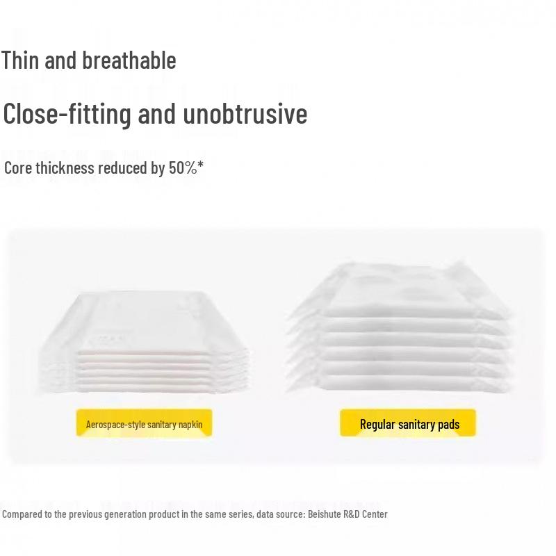 Bei Shu Aerospace Super Absorbent 290mm Skin-Friendly Cotton Thin Night Sanitary Napkin, Leak-Proof Pad.
