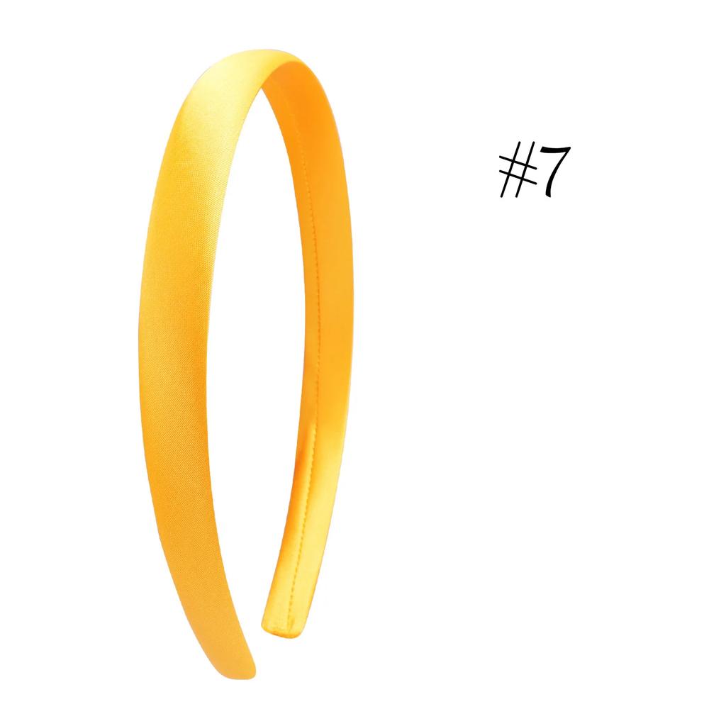 1.5cm Solid Headbands Satin Headband DIY Crafts Hairband Colorful Head Bands for Girls Women Thin Elastic Hair Hoop Accessories