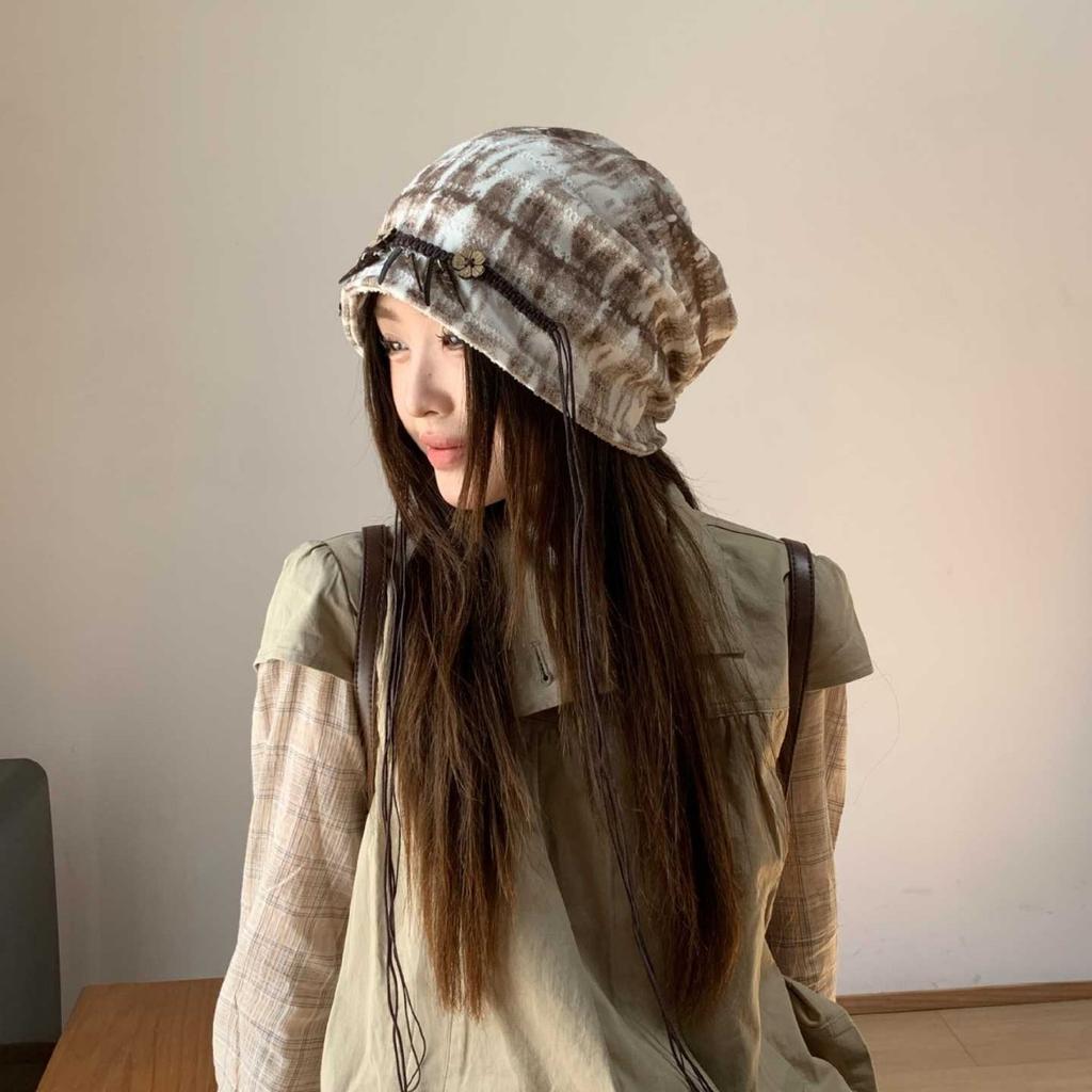 Ethnic style Northwest Sichuan West Tourism Pile Hat Children Tie-dye atmosphere Big head circumference Versatile Baotou cold hat