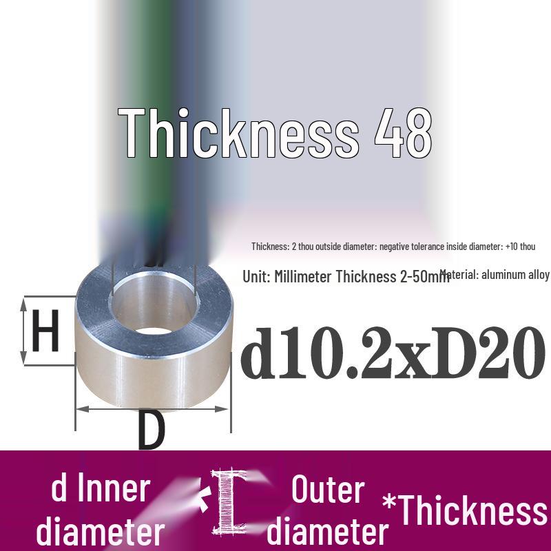 Außen-Ø 20mm Aluminiumlegierung Flache Unterlegscheibe Abstandshalter mit M6/M8/M10/M12 Innenloch - Metallwellenbuchse Isoliersäule.