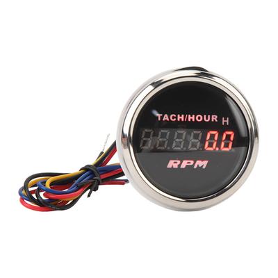 Tachimetro Digitale da 2 pollici Display Digitale Preciso Indicatore di Giri per Camper Yacht Barca da Pesca Nave CC 9-32V Quadrante Nero