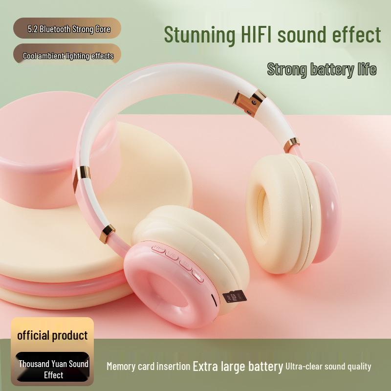 KE26 Sweet Donut Bluetooth Over-Ear Headphones with Mic, Superb Sound & Stereo Card Slot