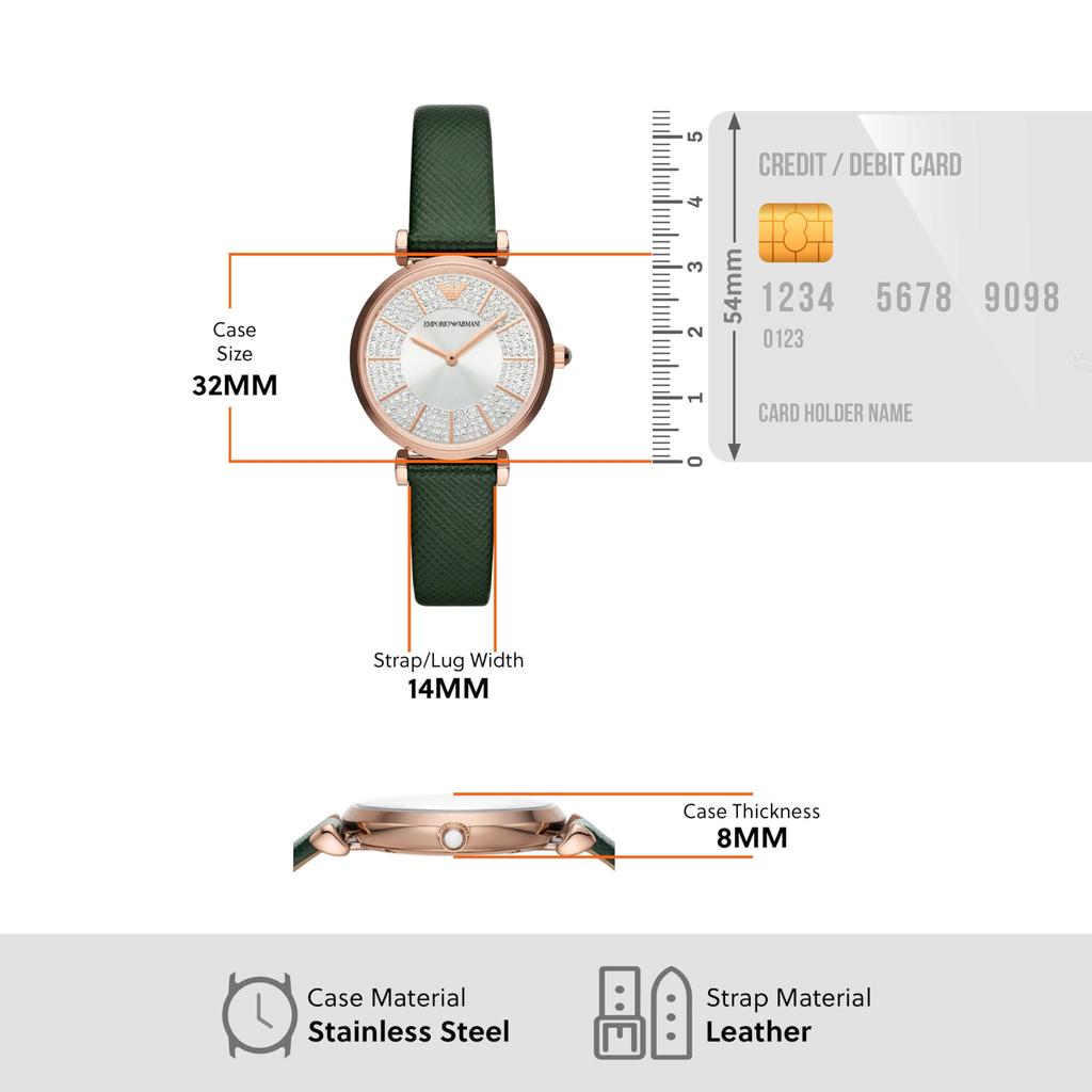 Emporio Armani AR11517 Green Watch Women's